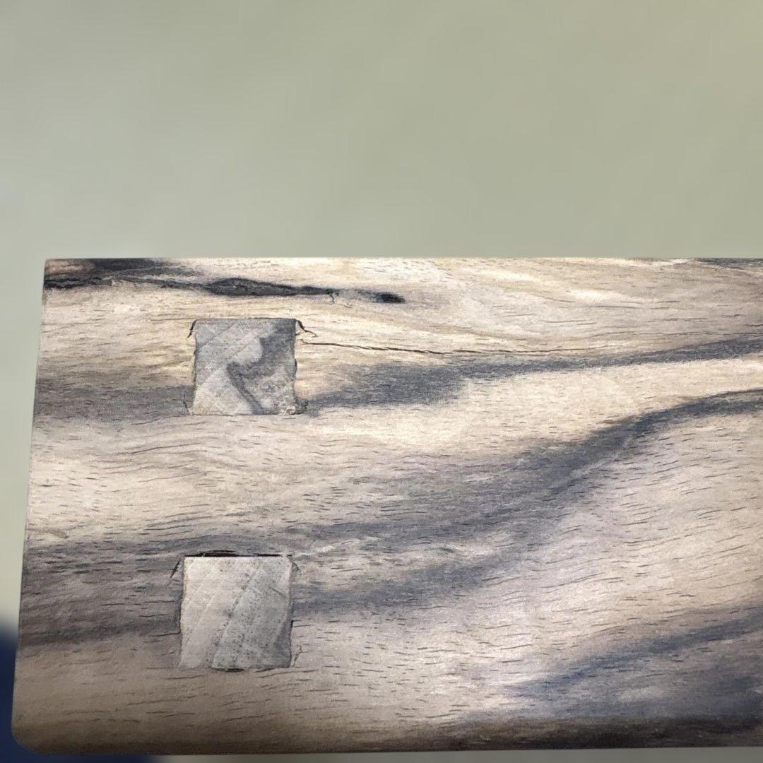 【茶道具】雄斎造　黒柿炉縁（共箱）★送料込★