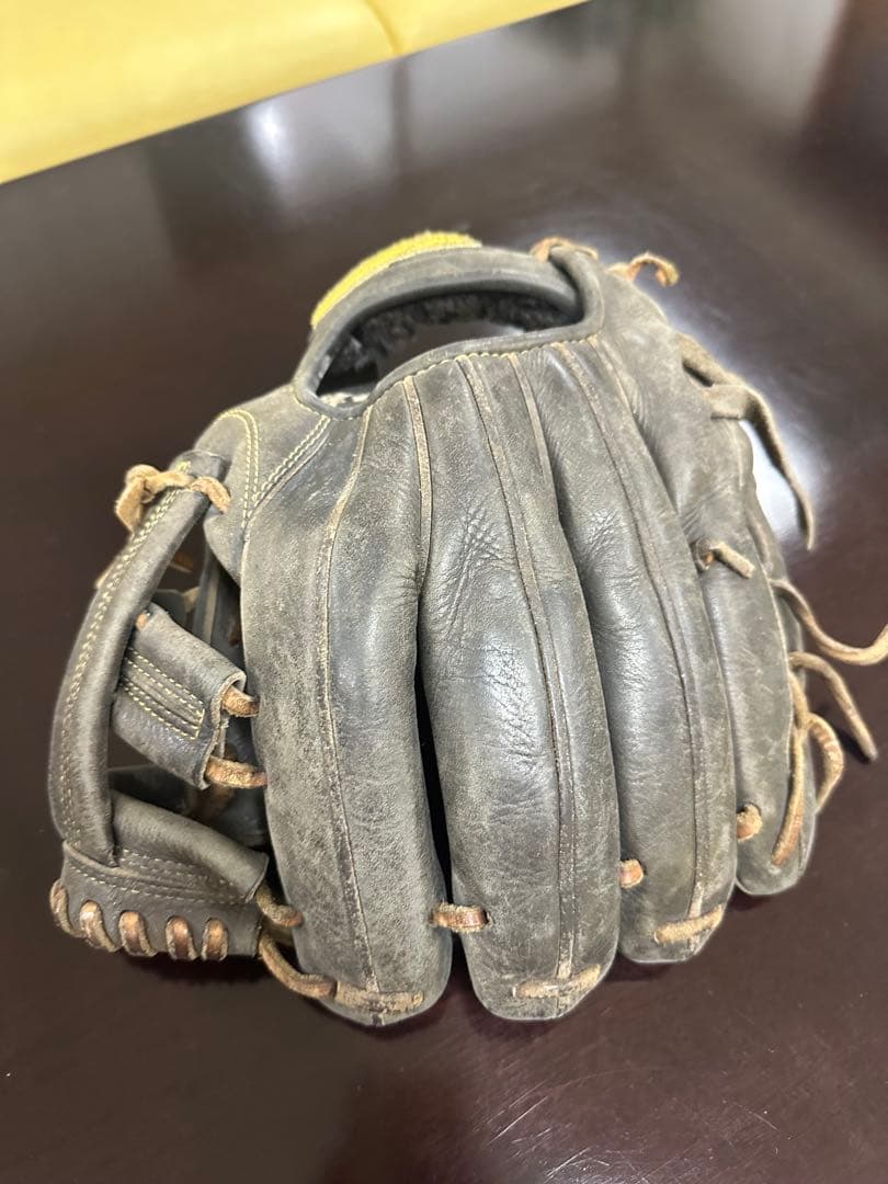 ミズノプロ ダークブラウン レザー 5本指グローブ