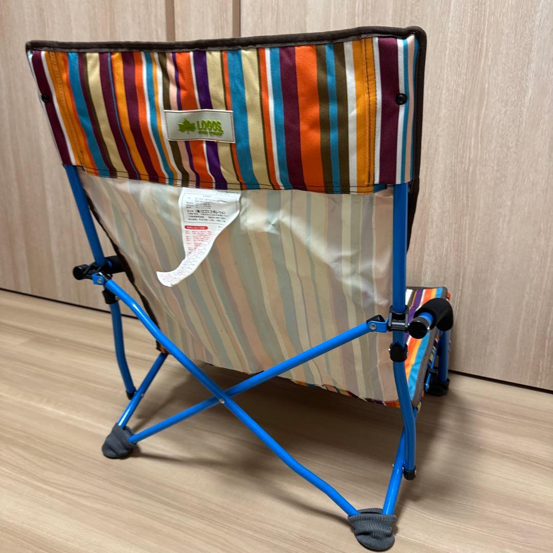 ロゴス　LOGOS. ストライプあぐらチェア イス
