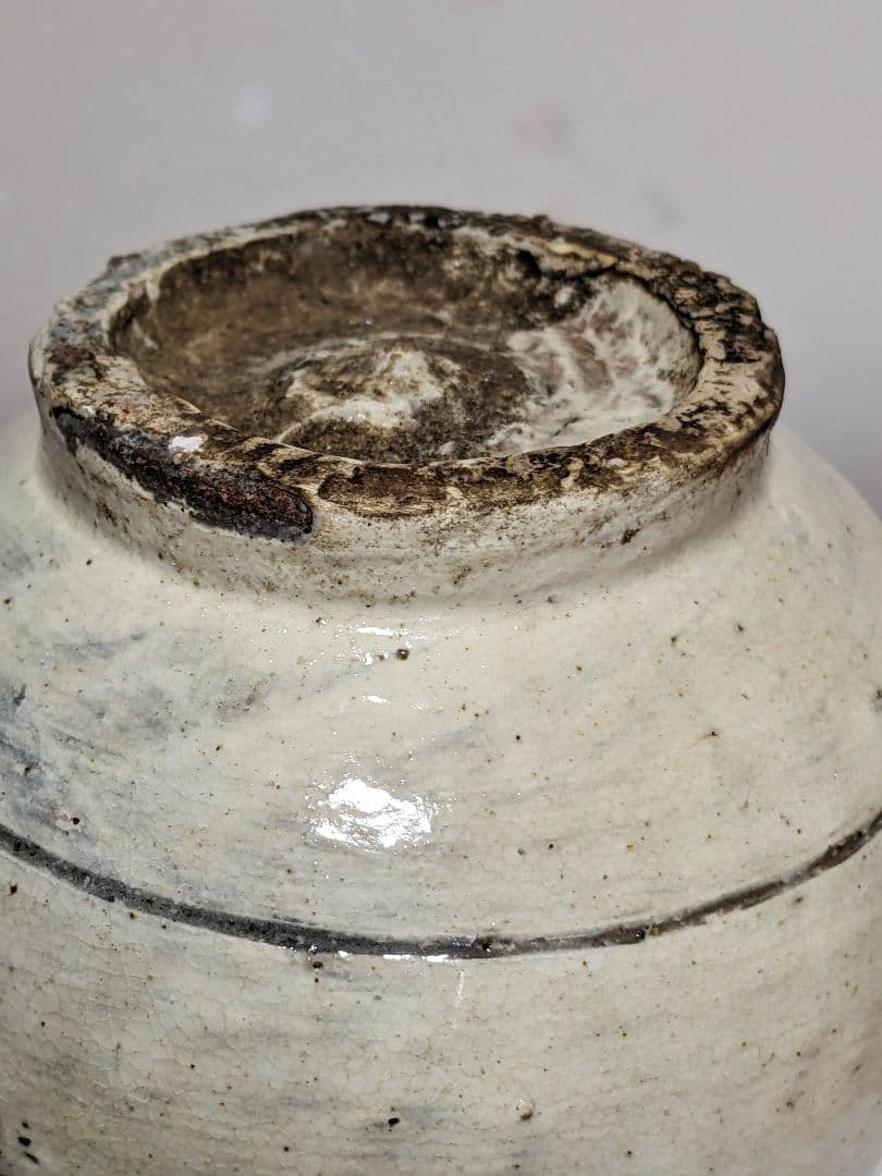 ♦朝鮮陶磁 鶏龍山 粉青沙器 鉄絵刷毛目徳利 酒器 置物飾り 古美術骨董品