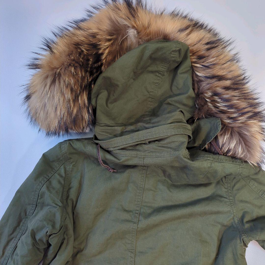 レア パナジ モッズコート　ラクーンファー　ボアライナー付き　フリーサイズ