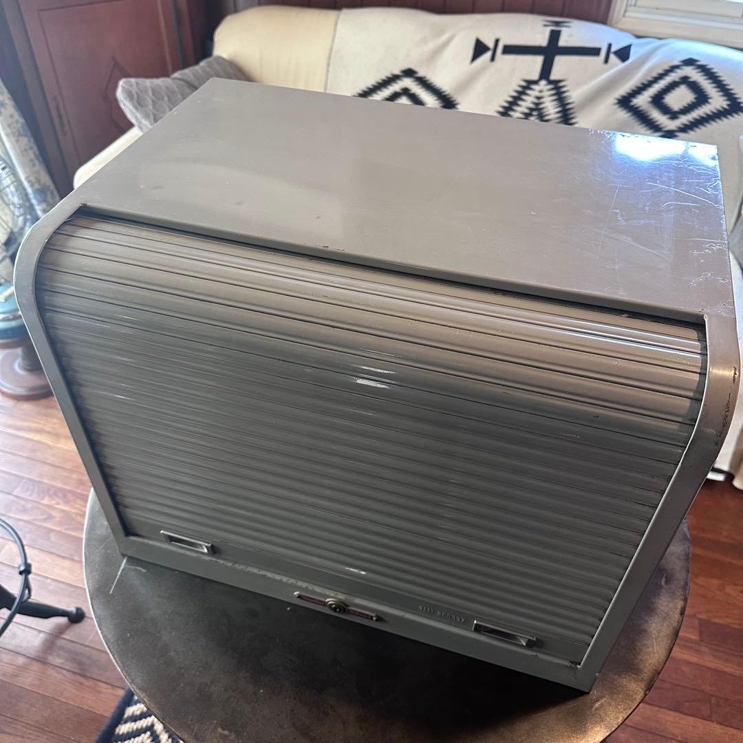 ビンテージ　スチール　シャッターケース　シャッタートレー　トレーキャビネット