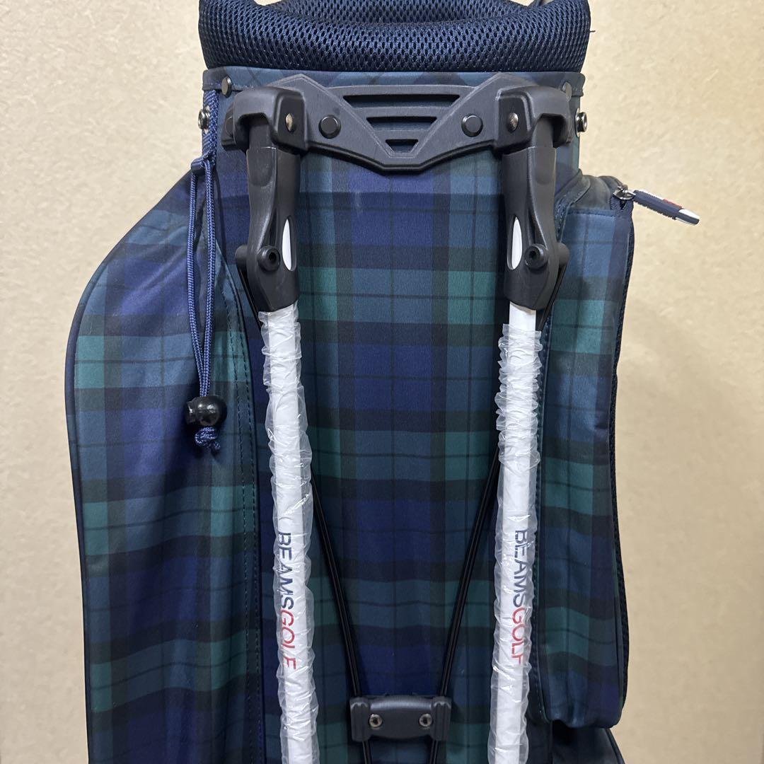 【新品】BEAMS GOLF NEW キャディバッグ ブラックウォッチ　スタンド