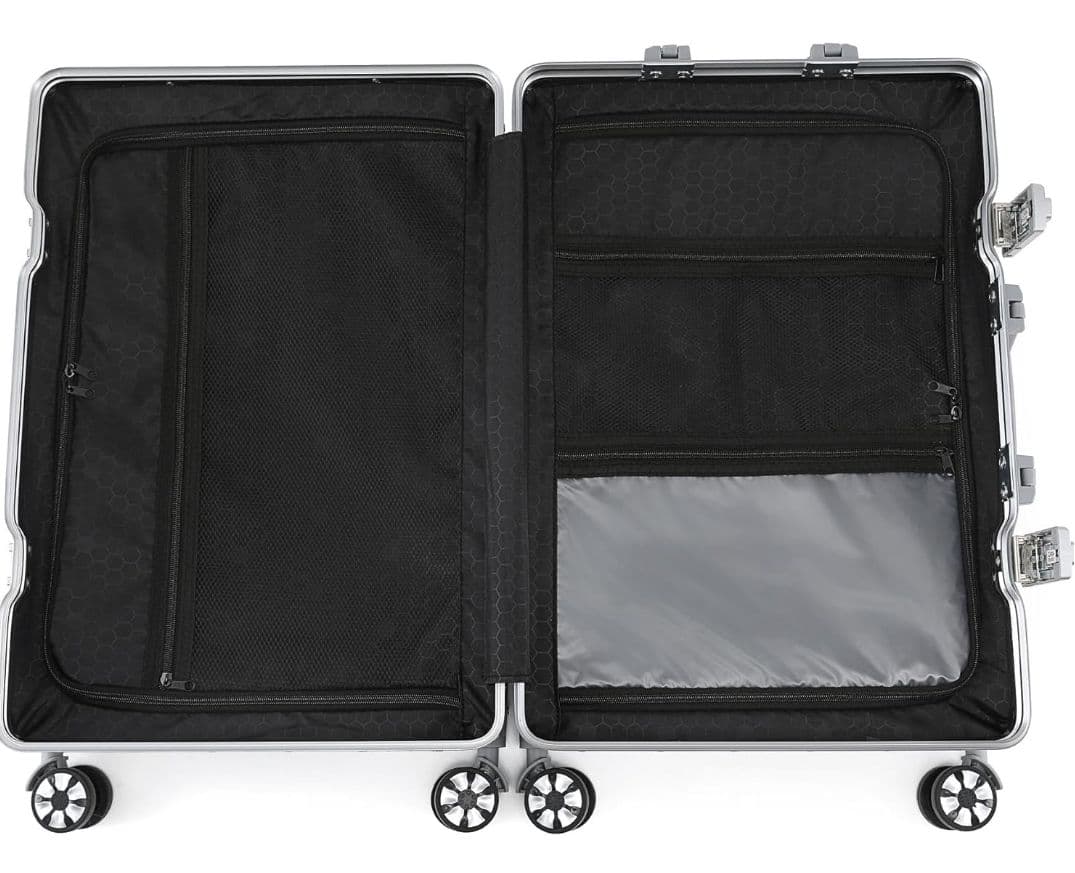 [激安]　シルバーアルミニウムキャリーケース 46x78x29.5cm