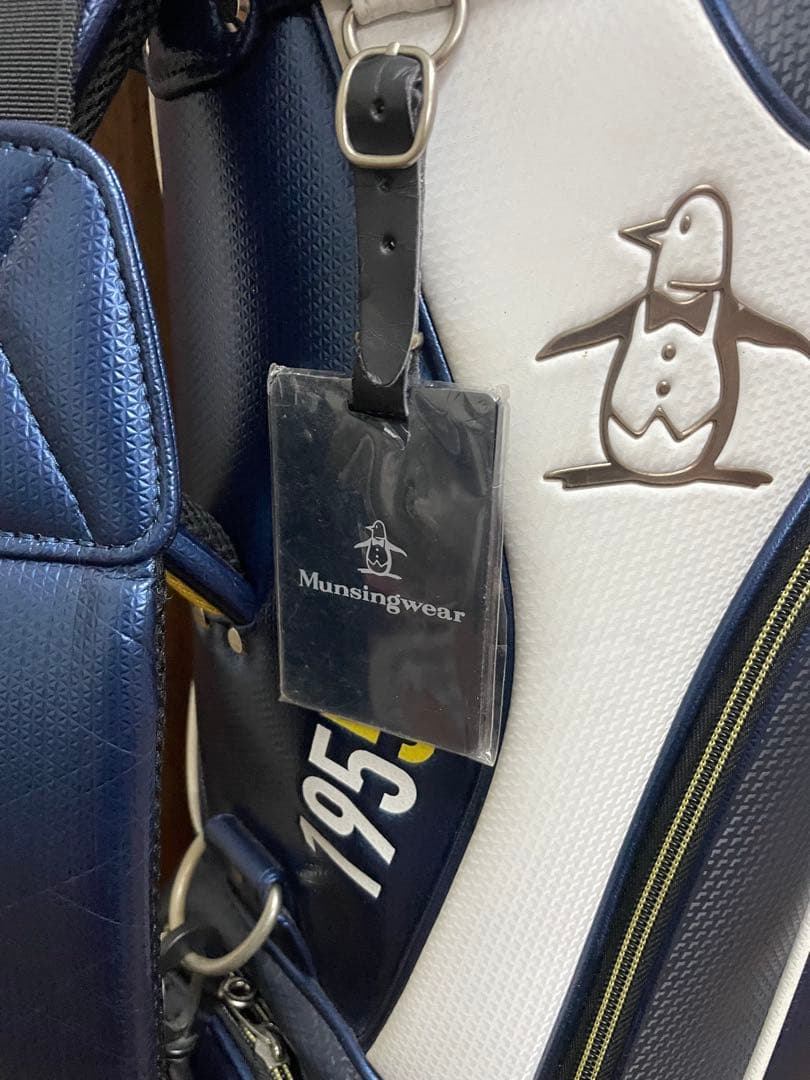 ②美品　Munsingwear ゴルフバッグ ネイビー マンシングウェア
