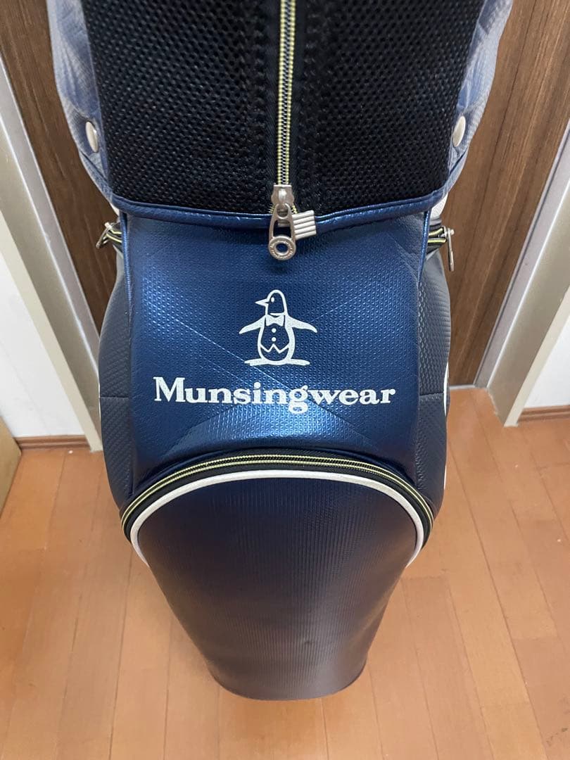 ②美品　Munsingwear ゴルフバッグ ネイビー マンシングウェア