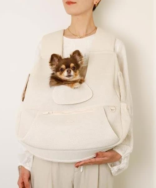 moncheri モンシェリメッシュフロントリュック ホワイトM 犬 キャリー