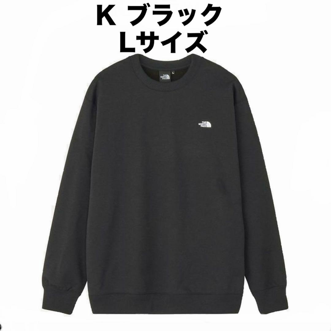 ノースフェイス スモールロゴヘザースウェットクルー　ブラック L NT62532