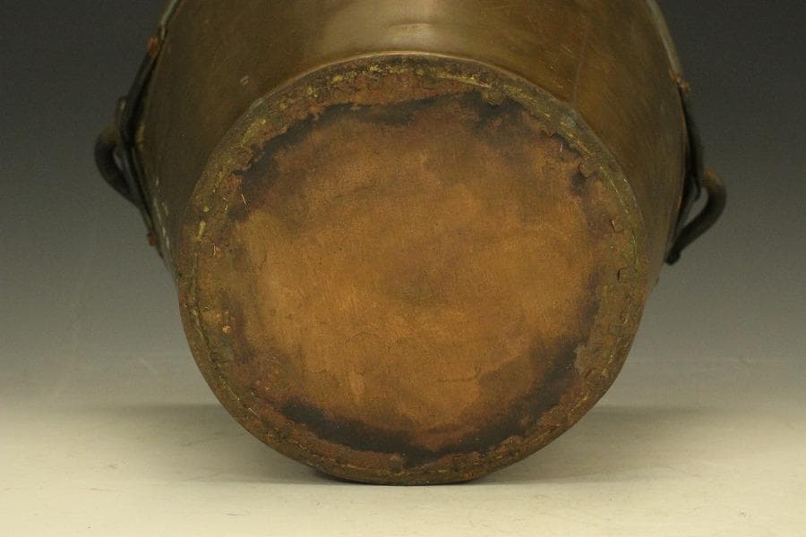 アンティーク ブロンズ バケツ 銅製(メ1064)