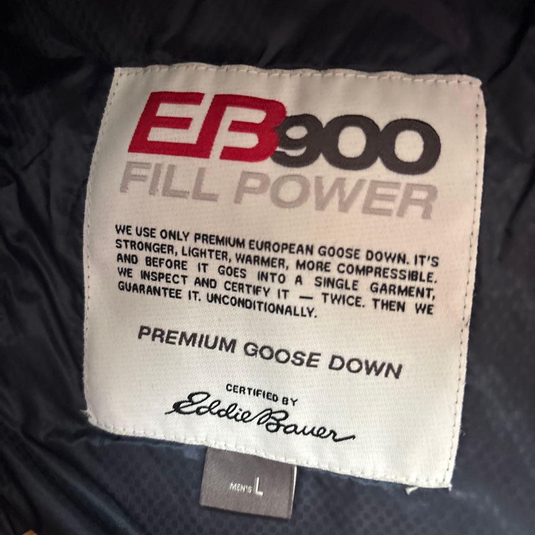 EDDIE BAUER EB900 フィルパワー ダウンジャケット L 黒