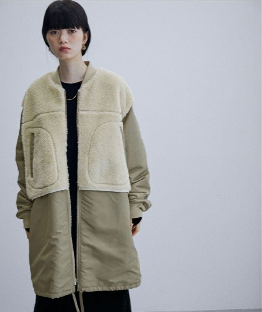 アダムエロペ　MA-1ボアリバーシブルコート