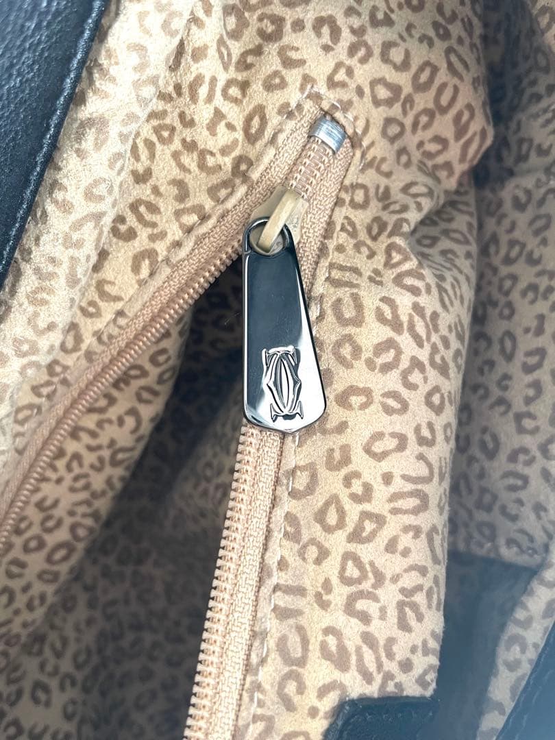 Cartier カルティエ パンテール ワンショルダーバッグ ハラコ ブラック