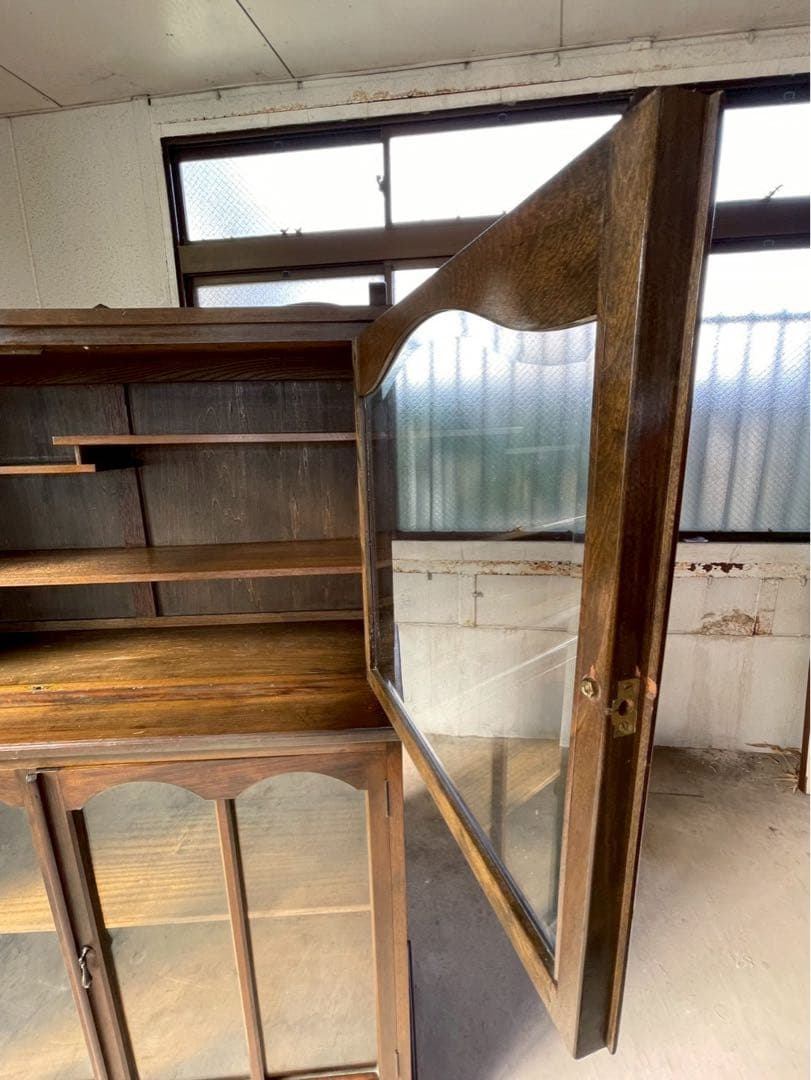 激レア‼️イギリス　アンティーク　丸足　キュリオケース　什器　キャビネット　英国