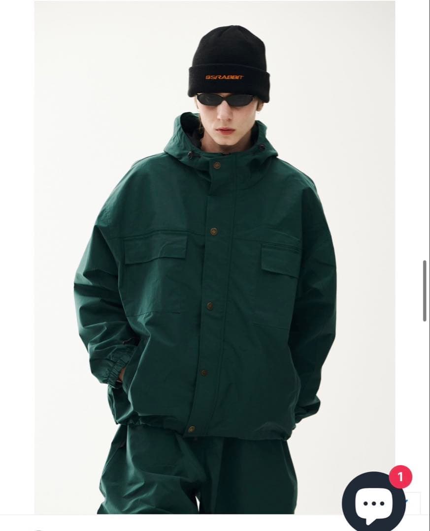 BSRABBIT スノーボード　ウェア　ジャケット　グリーン　2XL