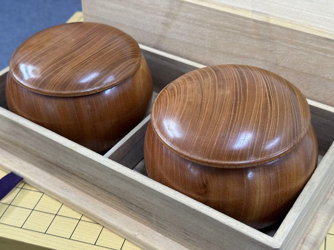 木製囲碁セット 白黒碁石付き