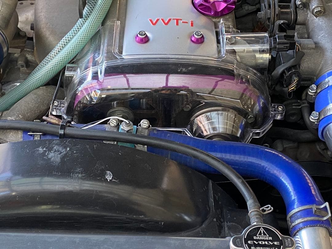 1JZ VVTI GTE 透明 タイミングベルトカバー jzx100 110