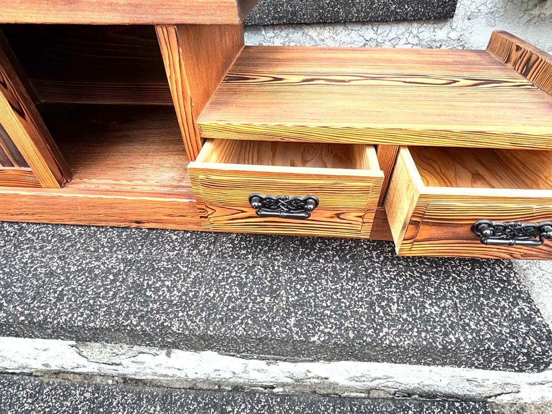 和風 和室 床の間 飾り台 天然木目 コンパクト 車中泊和室化