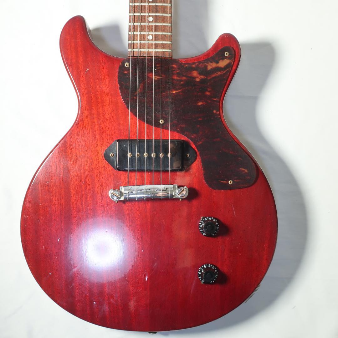 Burny レスポール ジュニアタイプ エレキギター ケース付 弦交換済