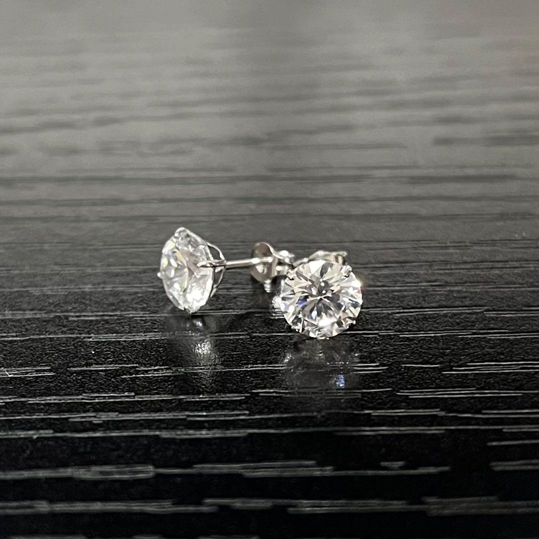 AVALANCHE アバランチ 14Kホワイトゴールド スタッズ ピアス 6mm