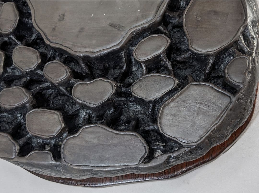 中国端渓硯　超特大硯　石紋　石斑　鋒鋩（ほうぼう）　馬肝色　骨董　書道具　希少品