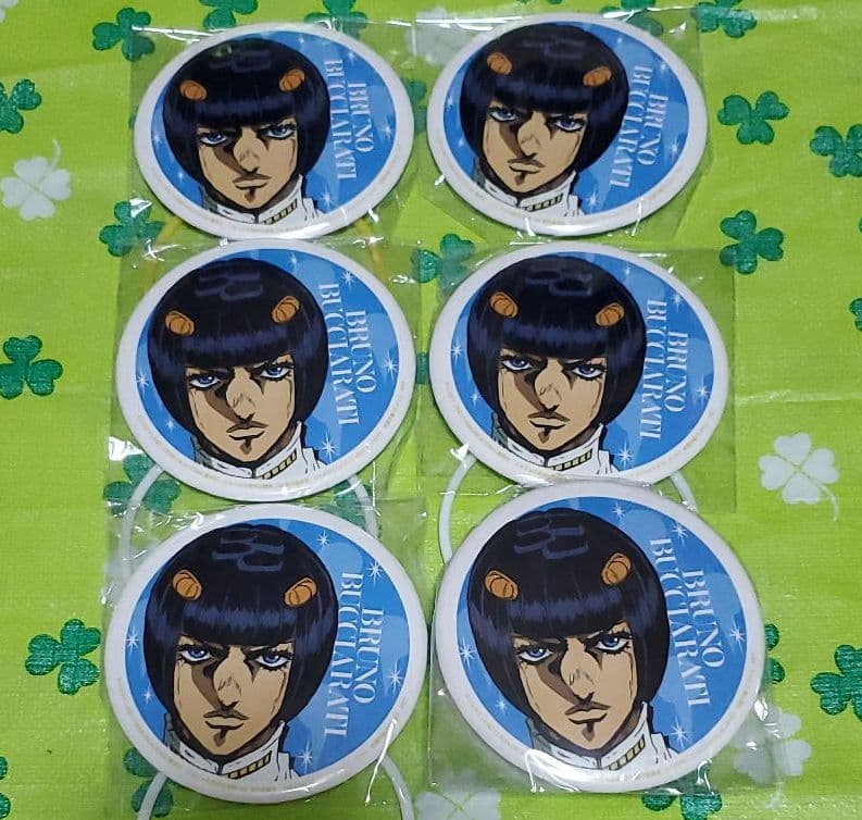 ジョジョ　ブチャラティ缶バッジ６点セット