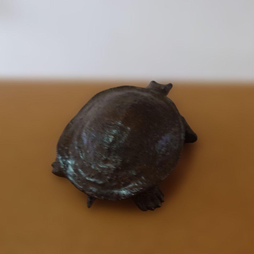 銅製　スッポン　在銘