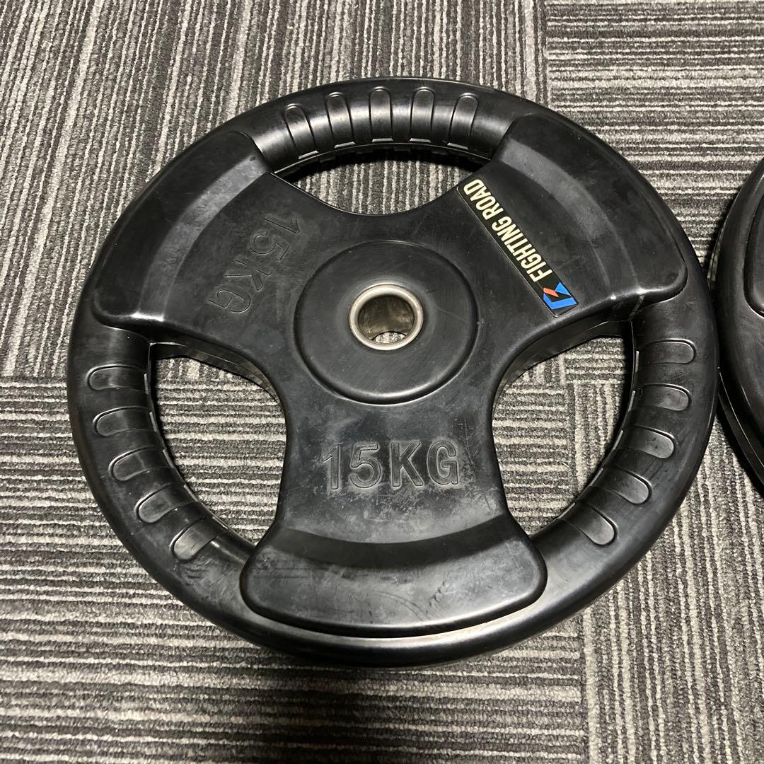 バーベルプレート15kg/28mm用。 ファイティングロード