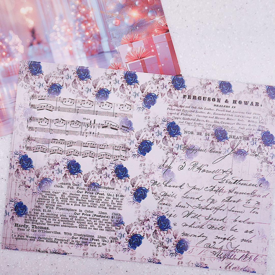 新作＆再販set 90枚♡A4デザインペーパー　コラージュ　素材　アンティーク