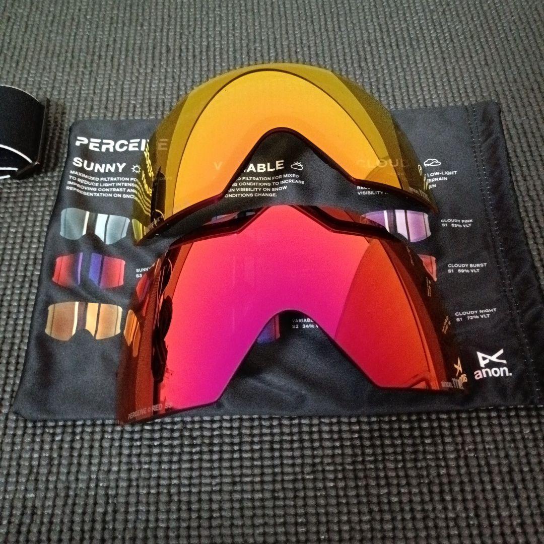 未使用品　anonゴーグル　M５　メンズ大人用ボーナスレンズとフェイスマスク付き