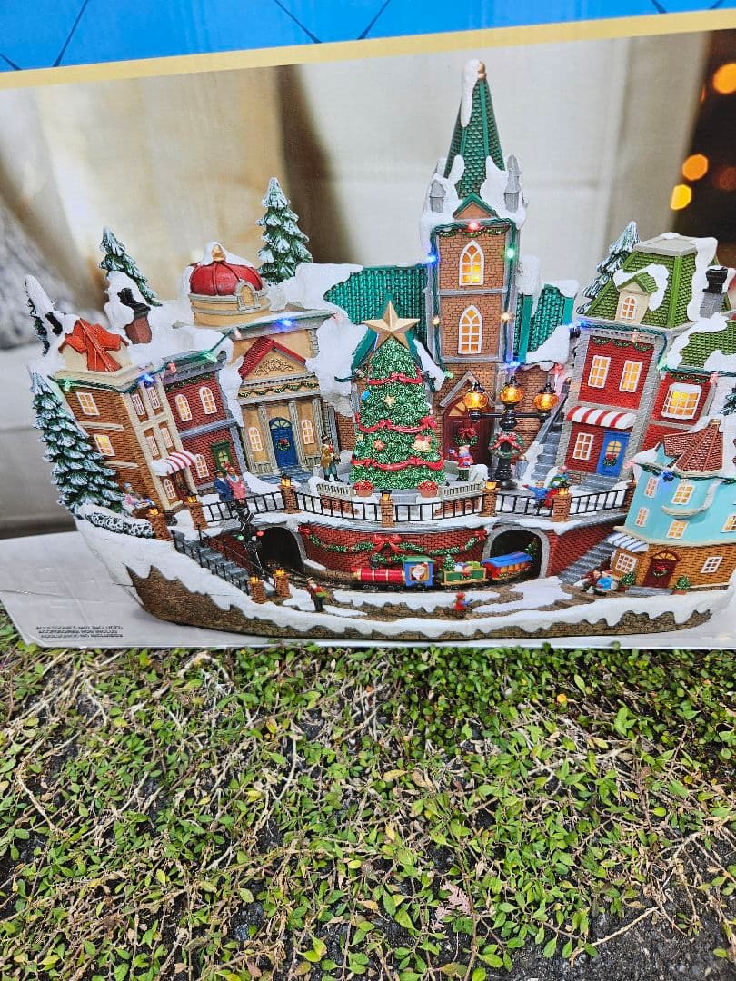希少　クリスマス　ジオラマ　オブジェ　イルミネーション　クリスマスソング