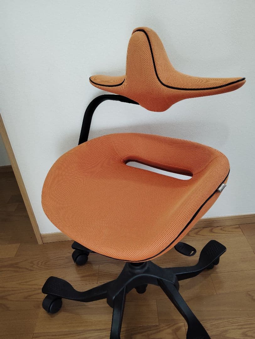 【美品✨️】ウリドル iPole7 姿勢矯正チェア オレンジ