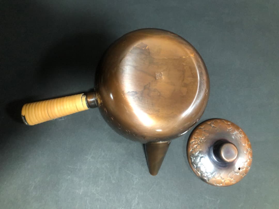 純銅茶器　 玉いぶし急須皿　星寛堂1点　夢お茶の間揃1点　2点セット