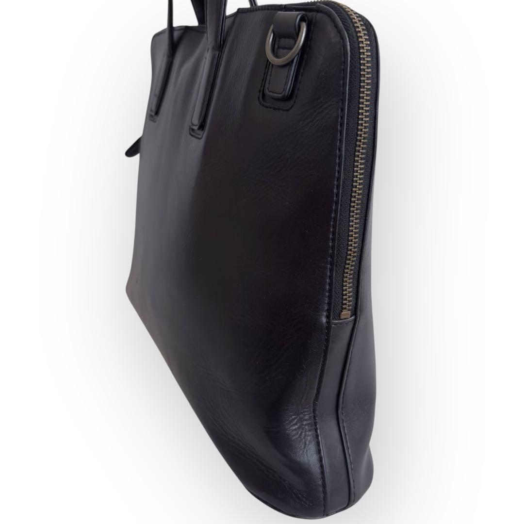 MOTHERHOUSE マザーハウス ビジネスバック ブラック レザー シンプル