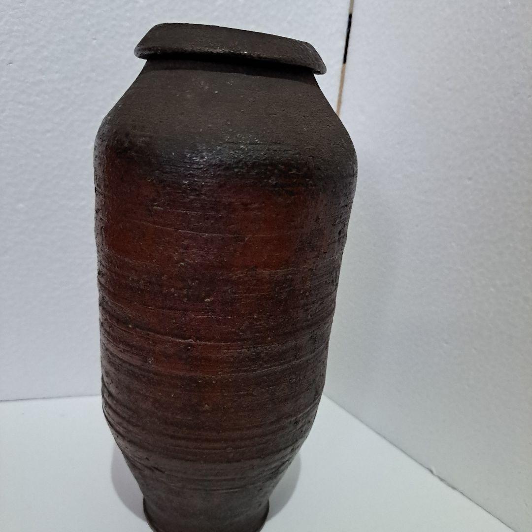 初代　木津宗詮作　古南蛮壺　拝領品　共箱　珍品壺