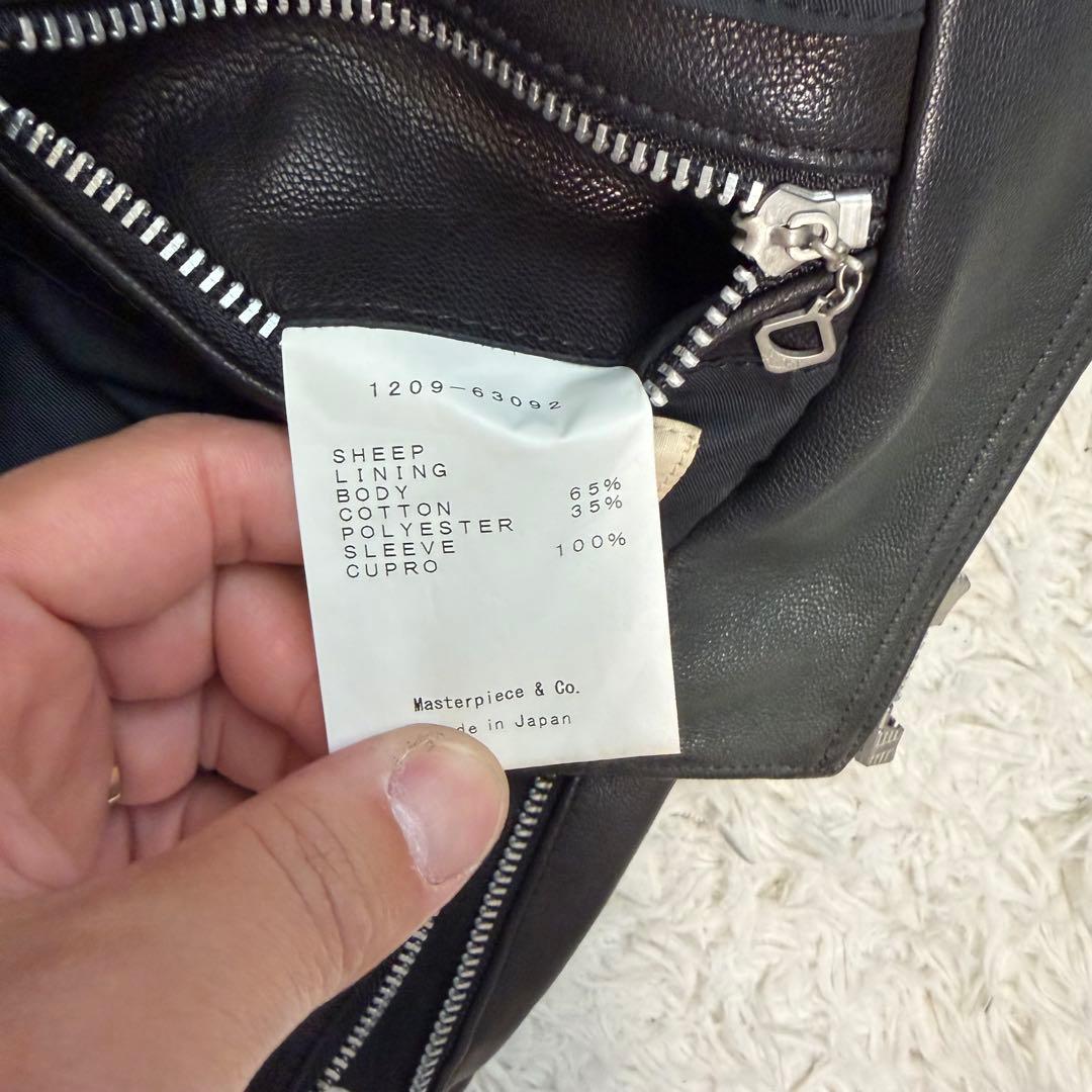 美品Lサイズ相当　scye シングルライダースジャケット　ラムレザージャケット