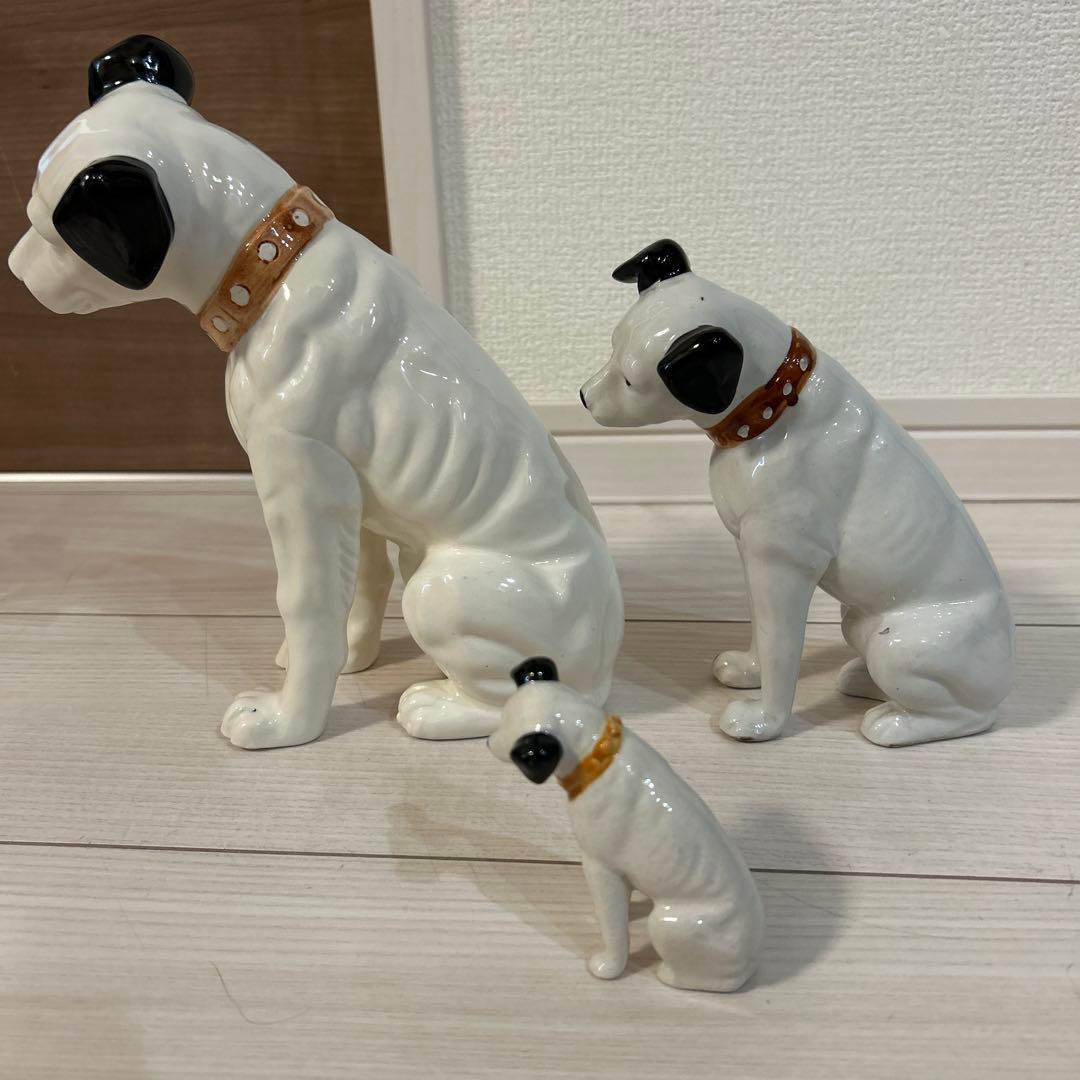 Victor ビクター犬　ニッパー　陶器置物　5匹