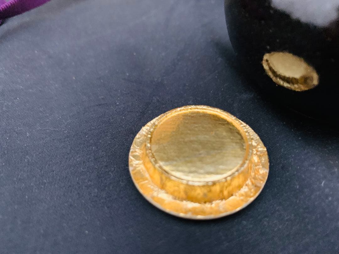 木下丸壺　茶入　共箱付き　茶道具