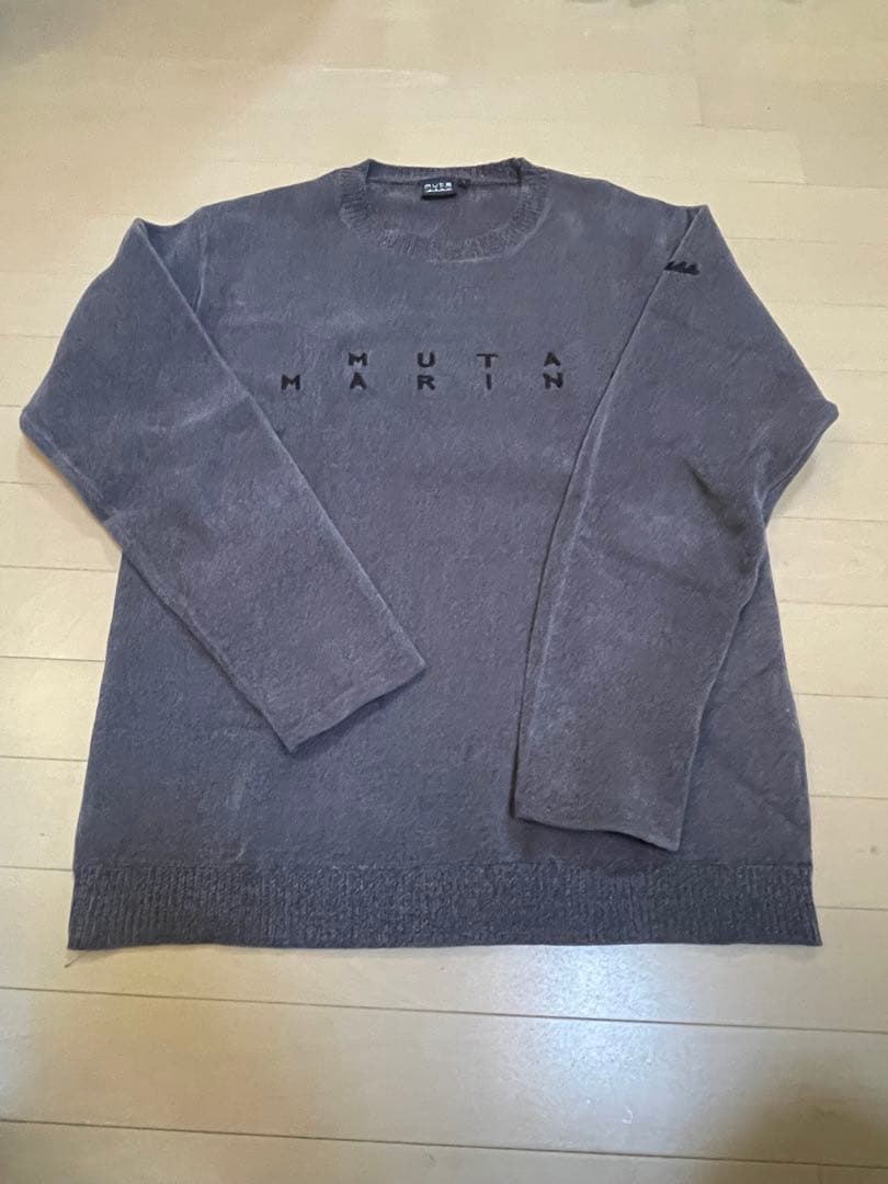 MUTA グレー セーター Lサイズ ロゴ入り