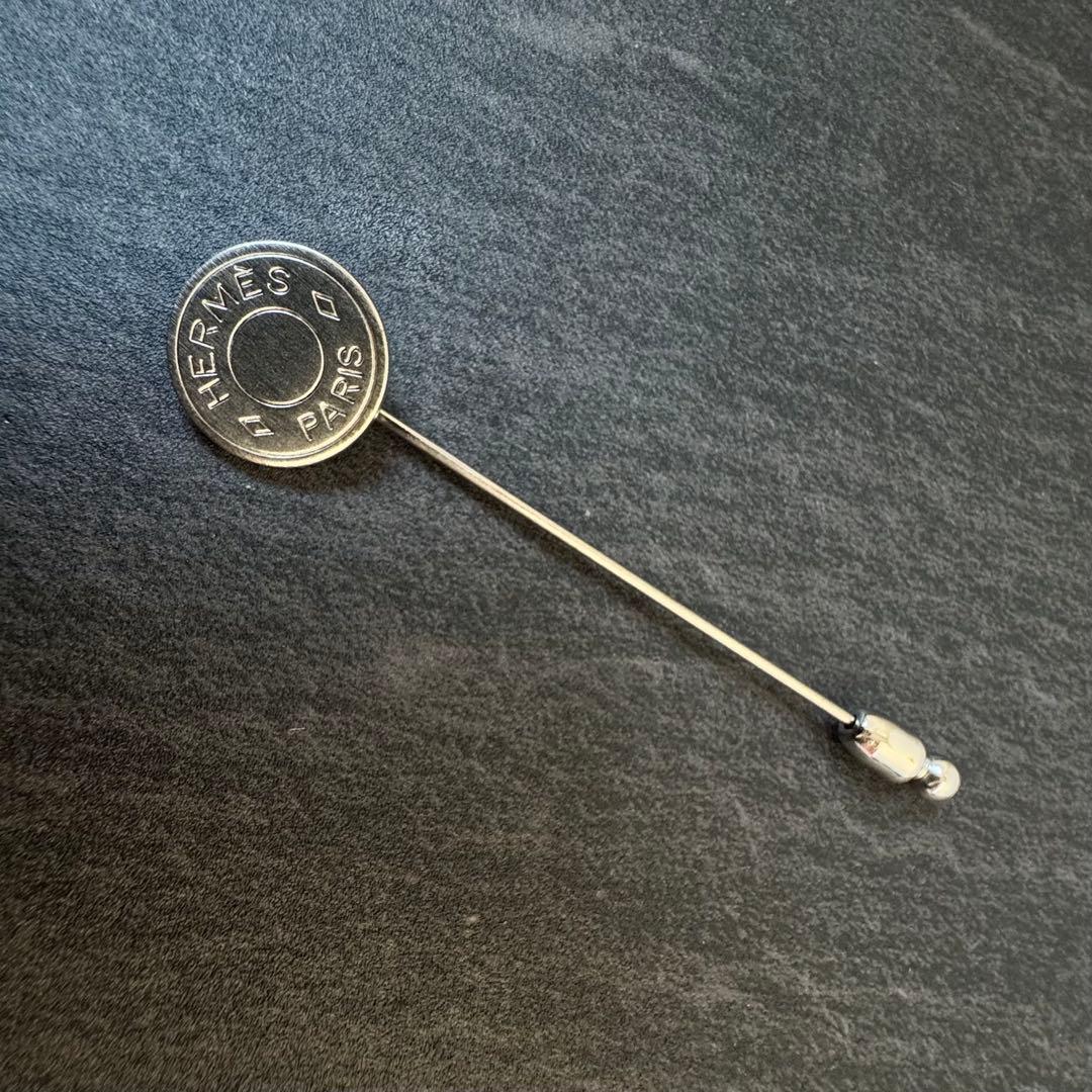 HERMES エルメス セリエ ピンブローチ シルバー