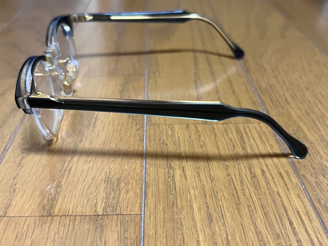 中古品 白山眼鏡 POST TWO-TONE ブルーxクリア