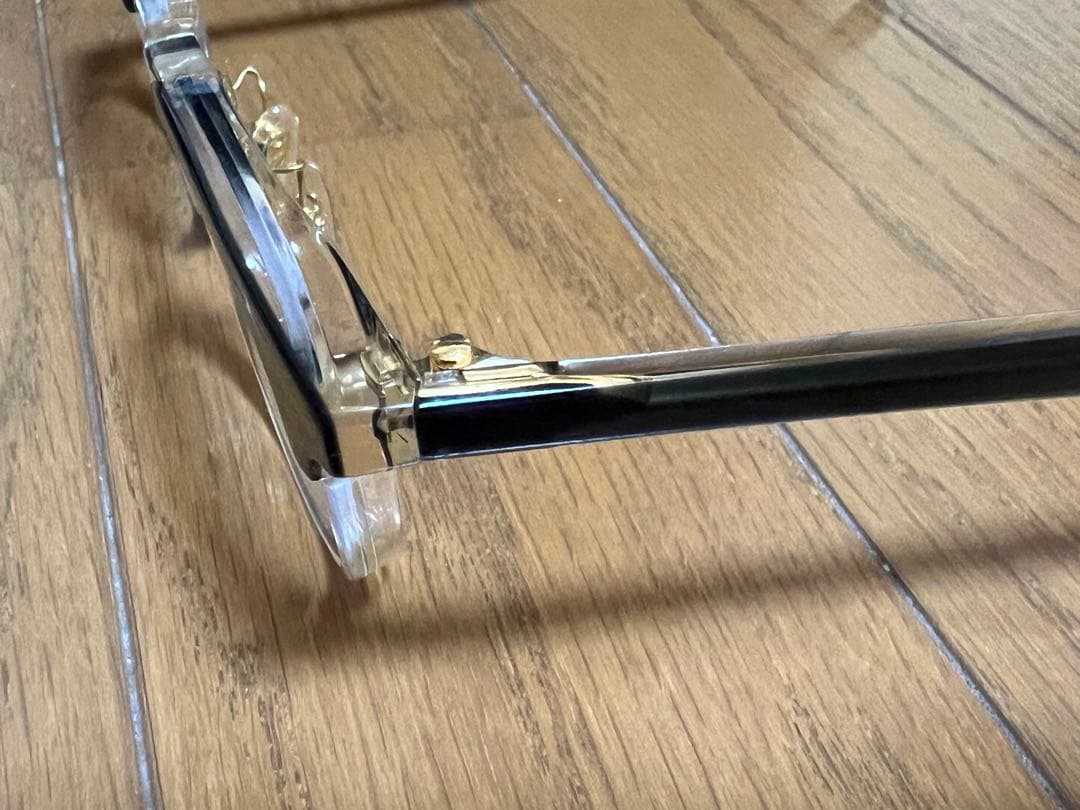 中古品 白山眼鏡 POST TWO-TONE ブルーxクリア