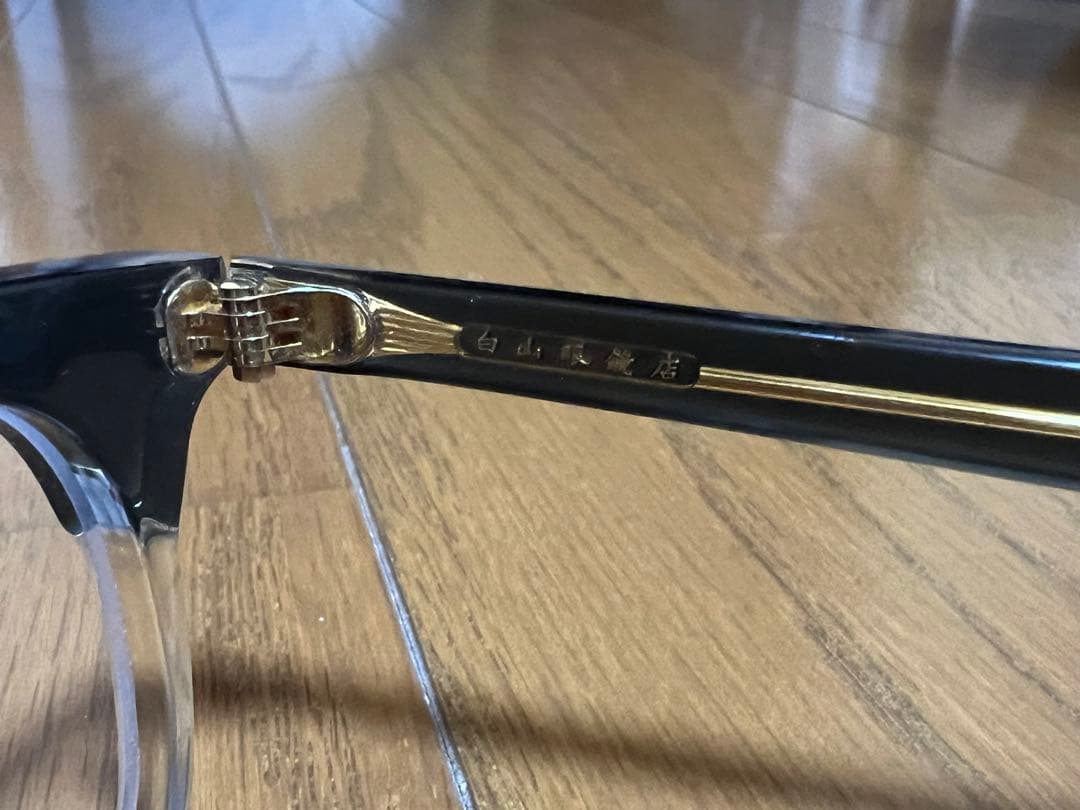 中古品 白山眼鏡 POST TWO-TONE ブルーxクリア