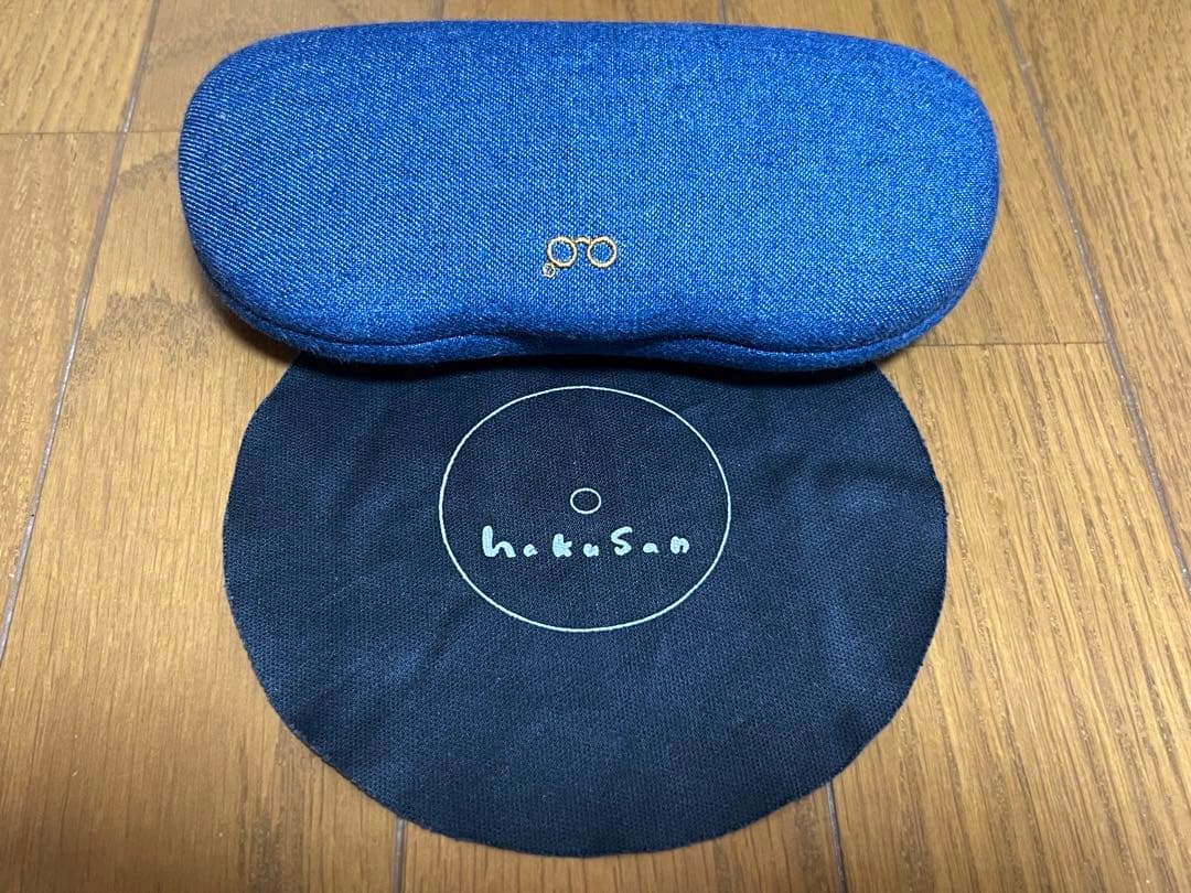 中古品 白山眼鏡 POST TWO-TONE ブルーxクリア