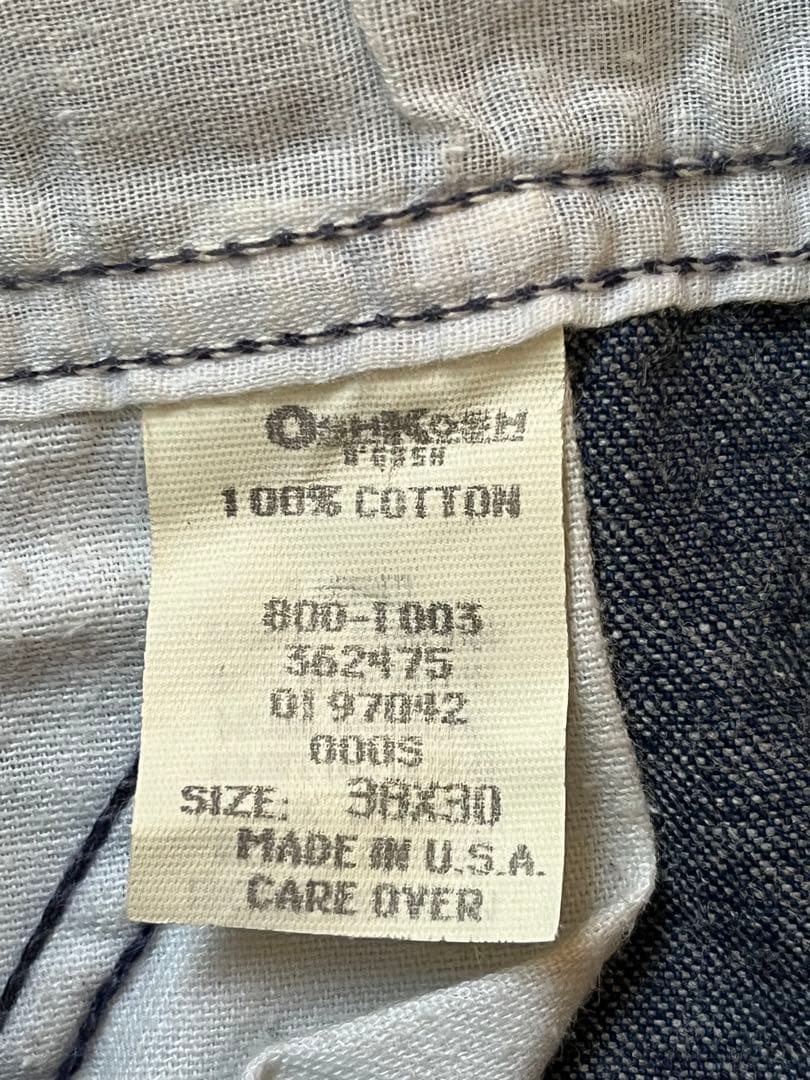 OshKosh ダークブルー デニムオーバーオール