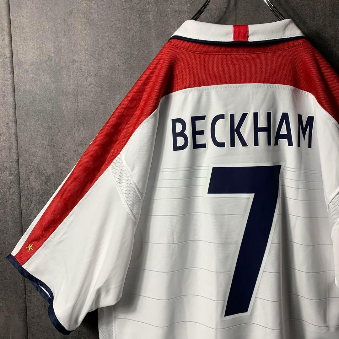 【★ベッカム】 2004年 イングランド代表 7 サッカー ゲームシャツ 2XL