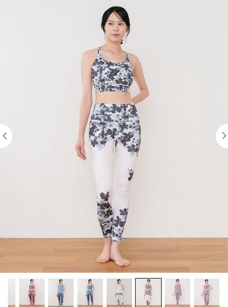 り*ご様 フラワープリント ヨガウェア セット　L