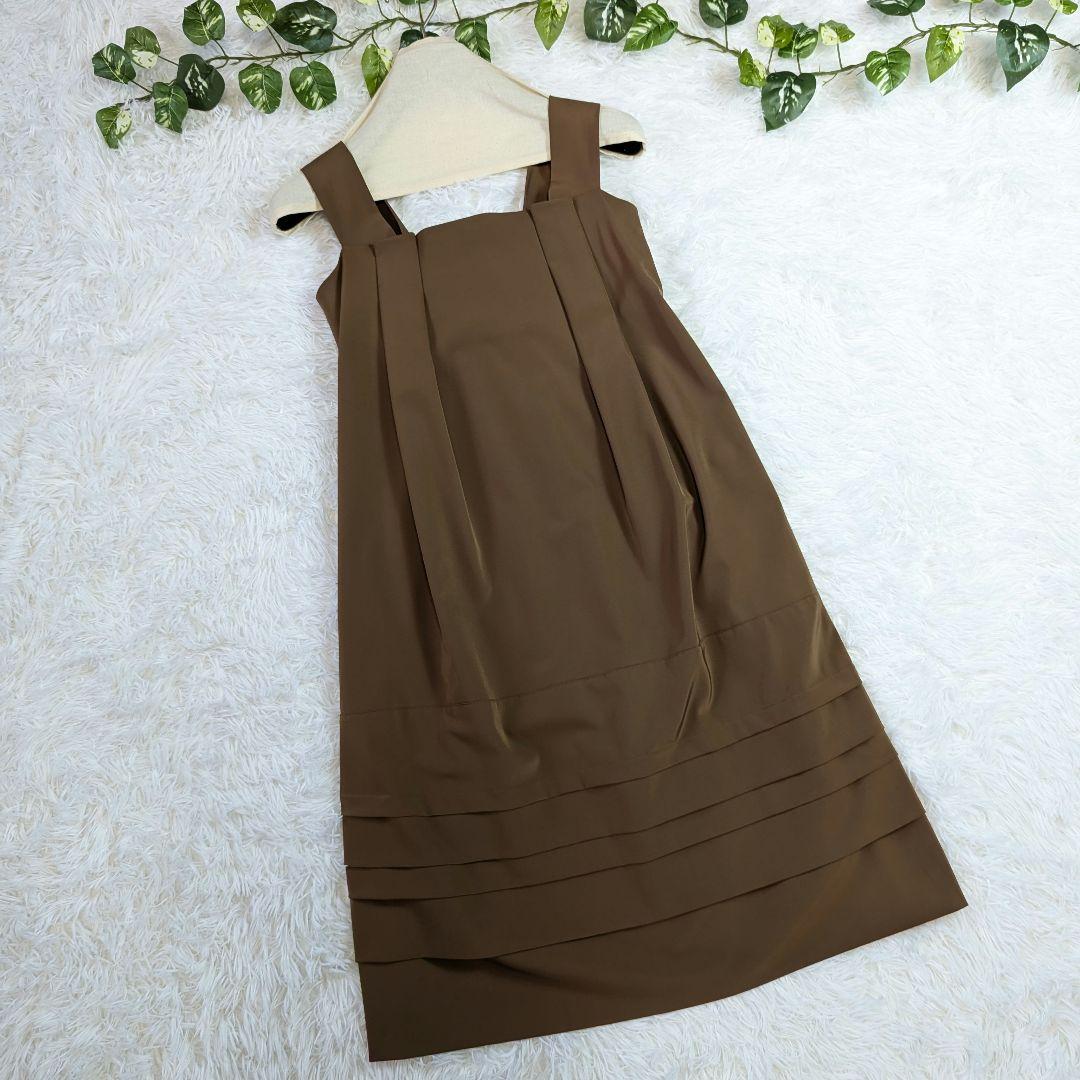 極美品 FOXY フォクシー バックリボン ジャンパーワンピ ひざ丈ワンピース