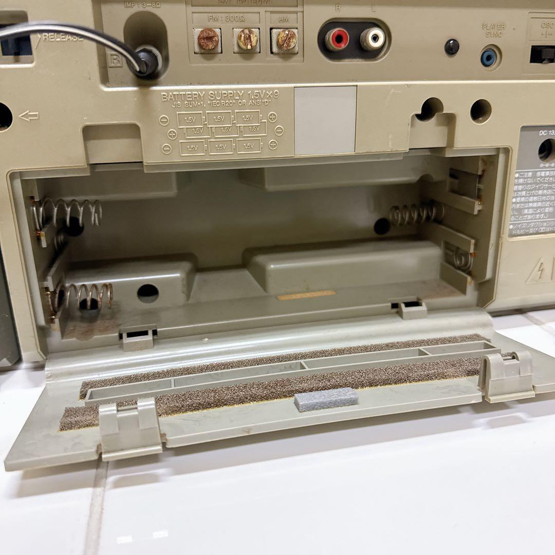 AIWA CA-W9 ラジカセ シルバー 分離型 昭和レトロ 通電 ラジオok