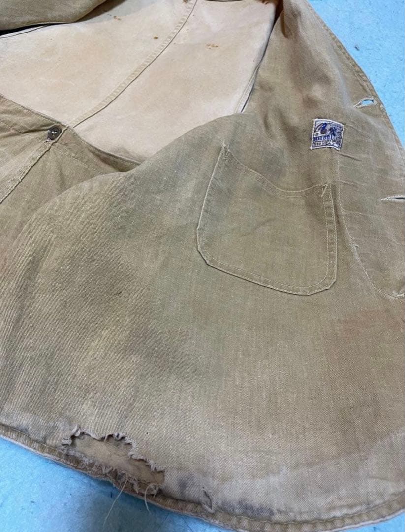 30s vintage ハーフムーン　ハンティングベスト　40s 50s