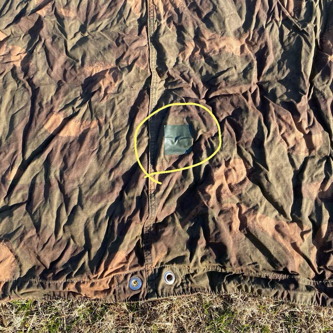 ハンガリー軍幕④　ポンチョ　２枚　ポール・ペグセット　 ワンポールテント